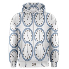 Alarm Clock Hour Circle Men s Zipper Hoodie by Mariart