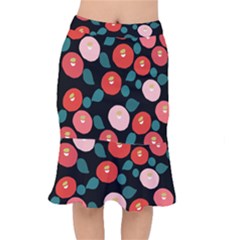 Candy Sugar Red Pink Blue Black Circle Mermaid Skirt