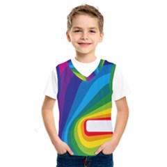 Circle Rainbow Color Hole Rasta Waves Kids  Sportswear by Mariart