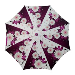 Flower Purple Sunflower Star Butterfly Golf Umbrellas by Mariart