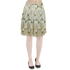 Leaf Sexy Green Gray Pleated Skirt by Mariart