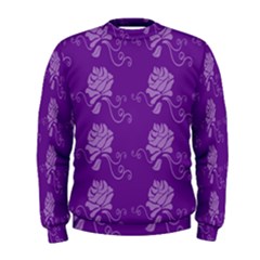 Purple Flower Rose Sunflower Men s Sweatshirt