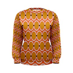 Orange Circle Polka Women s Sweatshirt