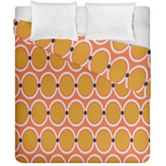 Orange Circle Polka Duvet Cover Double Side (california King Size) by Mariart