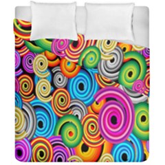 Circle Round Hole Rainbow Duvet Cover Double Side (california King Size) by Mariart