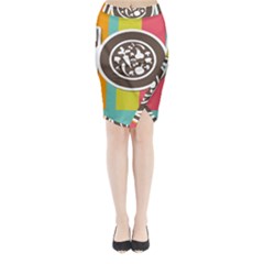 Dinerplate Tablemaner Food Fok Knife Midi Wrap Pencil Skirt by Mariart