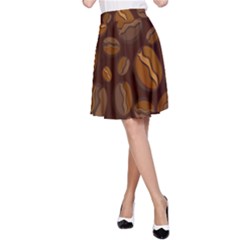 Coffee Beans A-line Skirt by Mariart