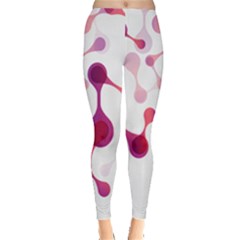 Molecular New Pink Purple Leggings  by Mariart