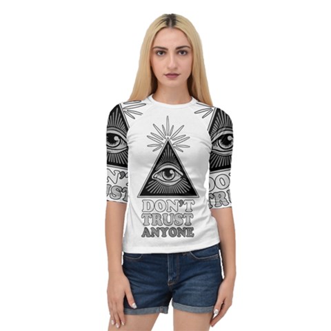 Illuminati Quarter Sleeve Tee by Valentinaart