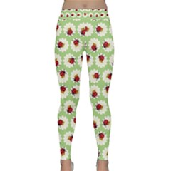 Ladybugs Pattern Classic Yoga Leggings by linceazul