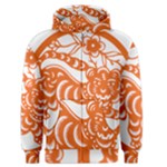 Chinese Zodiac Signs Tiger Star Orangehoroscope Men s Zipper Hoodie