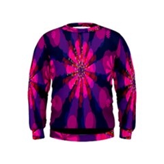 Flower Red Pink Purple Star Sunflower Kids  Sweatshirt by Mariart