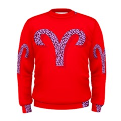 Illustrated Zodiac Red Star Purple Men s Sweatshirt by Mariart