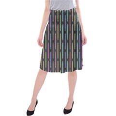 Pencil Stationery Rainbow Vertical Color Midi Beach Skirt by Mariart