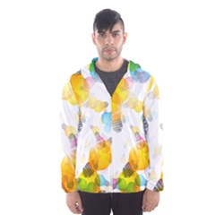 Lamp Color Rainbow Light Hooded Wind Breaker (men) by Mariart