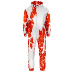 Red Spot Paint Hooded Jumpsuit (men)  by Mariart