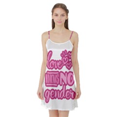 Love Knows No Gender Satin Night Slip by Valentinaart