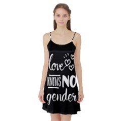 Love Knows No Gender Satin Night Slip by Valentinaart