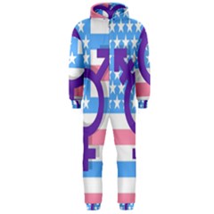 Transgender Flag Hooded Jumpsuit (men)  by Valentinaart