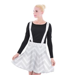 Zigzag  Pattern Suspender Skater Skirt by Valentinaart