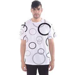 Circle Round Black Grey Men s Sport Mesh Tee