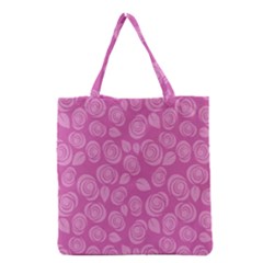 Floral Pattern Grocery Tote Bag by Valentinaart