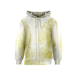 Flower Floral Yellow Kids  Zipper Hoodie by Mariart