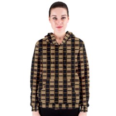 Geometric Shapes Plaid Line Women s Zipper Hoodie by Mariart