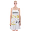 Lemon Animals Cat Orange Spaghetti Strap Velvet Dress View1