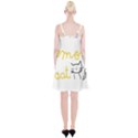 Lemon Animals Cat Orange Spaghetti Strap Velvet Dress View2