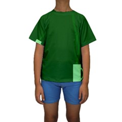 Mug Green Hot Tea Coffe Kids  Short Sleeve Swimwear by Mariart