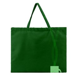 Mug Green Hot Tea Coffe Zipper Large Tote Bag by Mariart