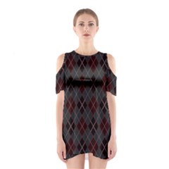 Plaid Pattern Shoulder Cutout One Piece by Valentinaart