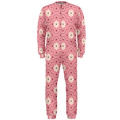 Sunflower Star White Pink Chevron Wave Polka Onepiece Jumpsuit (men)  by Mariart