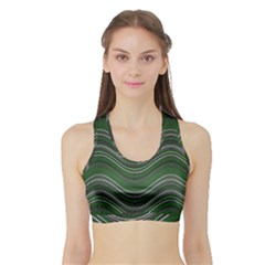 Abstraction Sports Bra With Border by Valentinaart