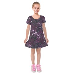 Abstraction Kids  Short Sleeve Velvet Dress by Valentinaart