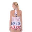 Don t Look Back Big Eye Pink Red Blue Sexy Boyleg Halter Swimsuit  View2