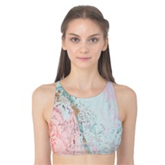 Geode Crystal Pink Blue Tank Bikini Top