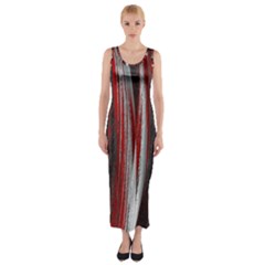 Abstraction Fitted Maxi Dress by Valentinaart