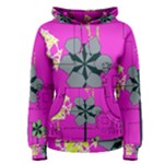 Flowers and squares              Women s Pullover Hoodie