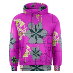 Flowers And Squares              Men s Pullover Hoodie by LalyLauraFLM