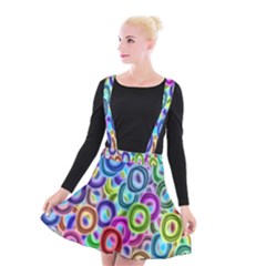 Colorful Ovals           Suspender Skater Skirt