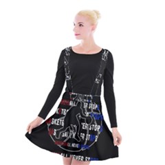 Basketball Never Stops Suspender Skater Skirt