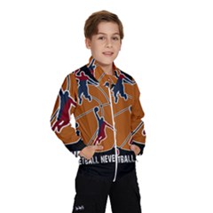 Basketball Never Stops Wind Breaker (kids) by Valentinaart