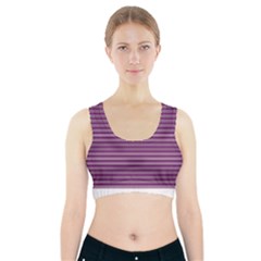 Decorative Lines Pattern Sports Bra With Pocket