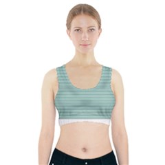 Decorative Line Pattern Sports Bra With Pocket