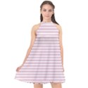 Decorative line pattern Halter Neckline Chiffon Dress  View1