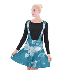 Autumn Crocus Blue Suspender Skater Skirt