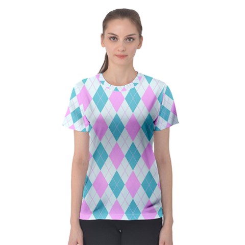 Plaid Pattern Women s Sport Mesh Tee by Valentinaart