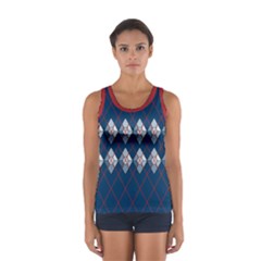 Diamonds And Lasers Argyle  Women s Sport Tank Top  by emilyzragz